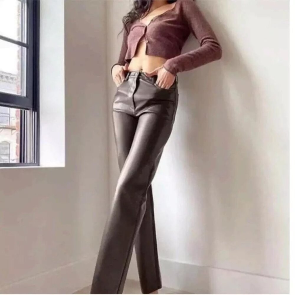 Aritzia Wilfred Melina Pant – Size 8, Rich Mocha Brown